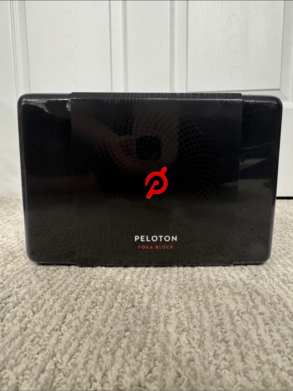 Peloton Black Yoga Block with Red Logo